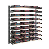 Evolution 45 in. High 3 Column Wine Wall in Matte Black and Golden Bronze Storing 81 Bottles 