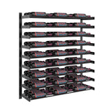 Evolution 45 in. High 3 Column Wine Wall in Matte Black Storing 81 Bottles 