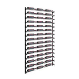 Evolution 75 in. High 3 Column Wine Wall in Matte Black and Chrome Storing 45 Bottles