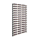 Evolution 75 in. High 3 Column Wine Wall in Matte Black and Golden Bronze Storing 45 Bottles