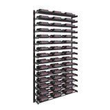 Evolution 75 in. High 3 Column Wine Wall in Matte Black Storing 90 Bottles
