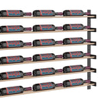 Evolution 30 in. High 3 Column Wine Wall Extension in Matte Black and Golden Bronze with 18 Bottles