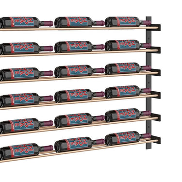 Evolution 30 in. High 3 Column Wine Wall Extension in Matte Black and Golden Bronze with 18 Bottles