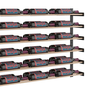 Evolution 30 in. High 3 Column Wine Wall Extension in Matte Black and Golden Bronze with 36 Bottles