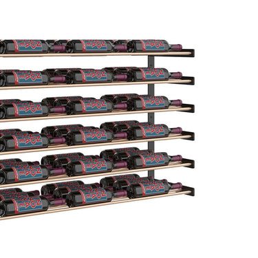 Evolution 30 in. High 3 Column Wine Wall Extension in Matte Black and Golden Bronze with 54 Bottles