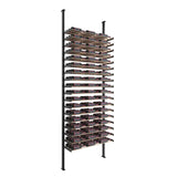 Wine rack with multiple shelves on a white background
