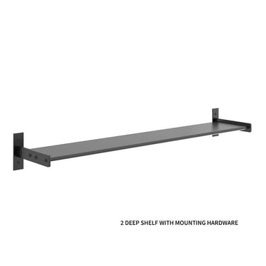 Evolution Wine Wall Shelf Two Bottles Deep with Hardware