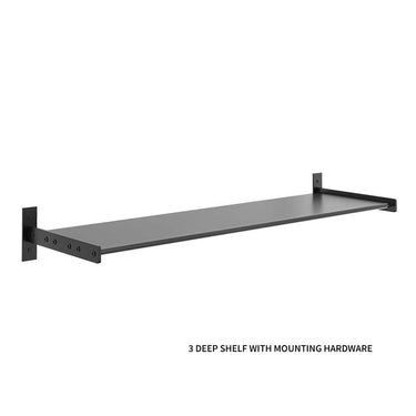 Evolution Wine Wall Shelf Three Bottles Deep with Hardware