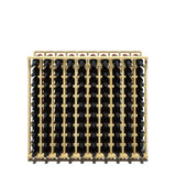 10 column pine wooden wine rack storing 100 bottles