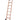 Wooden ladder with wheels on a white background
