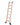 Wooden ladder with wheels on a white background