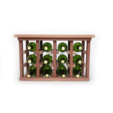Wooden Wine Rack Table in Mahogany- 12 Bottle Capacity
