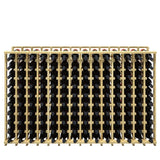 14 column pine wooden wine rack storing 140 bottles