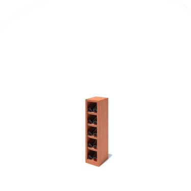 2 Column Wooden Stacked Display Base Wine Rack Cabinet- Stores 10 standard wine bottles