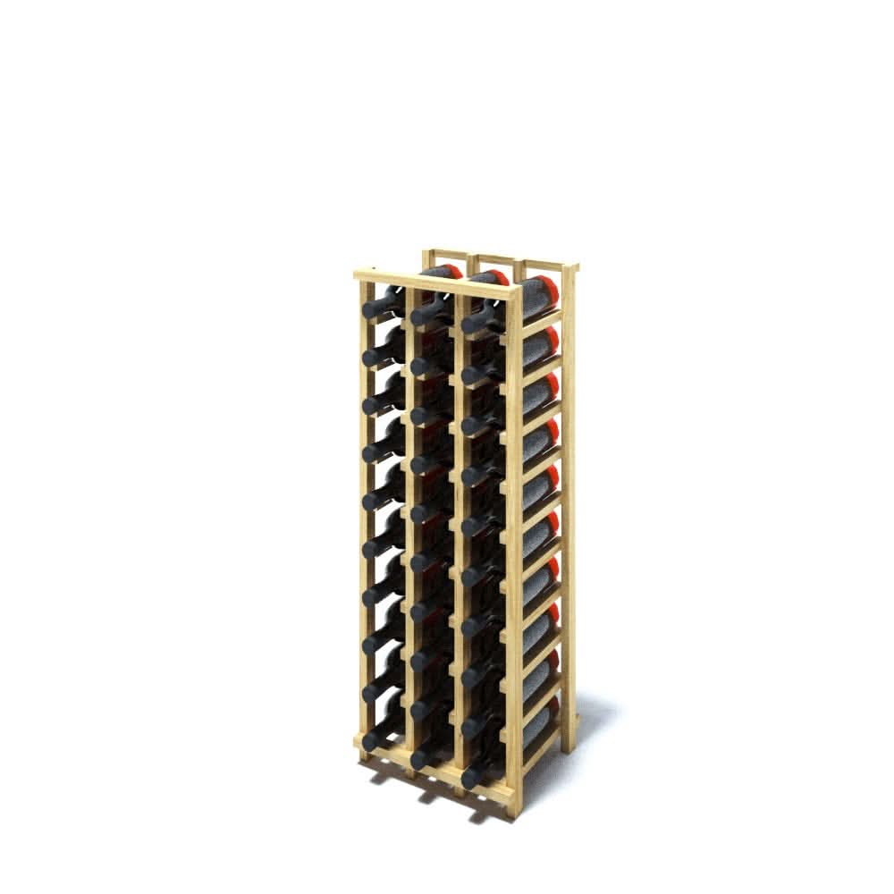 3 Column Pine Base Wine Rack – Wine Racks