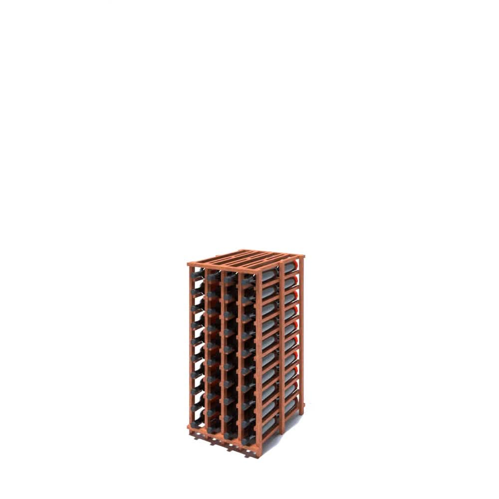4 Column Wooden Double Deep Base Wine Rack Cabinet- Stores 80 standard wine bottles