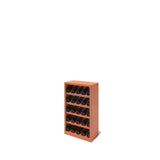 5 Column Wooden Stacked Display Base Wine Rack Cabinet- Stores 25 standard wine bottles