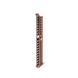 1 Column 6.5ft Tall Wooden Wine Rack With Molding Storing 19 Bottles