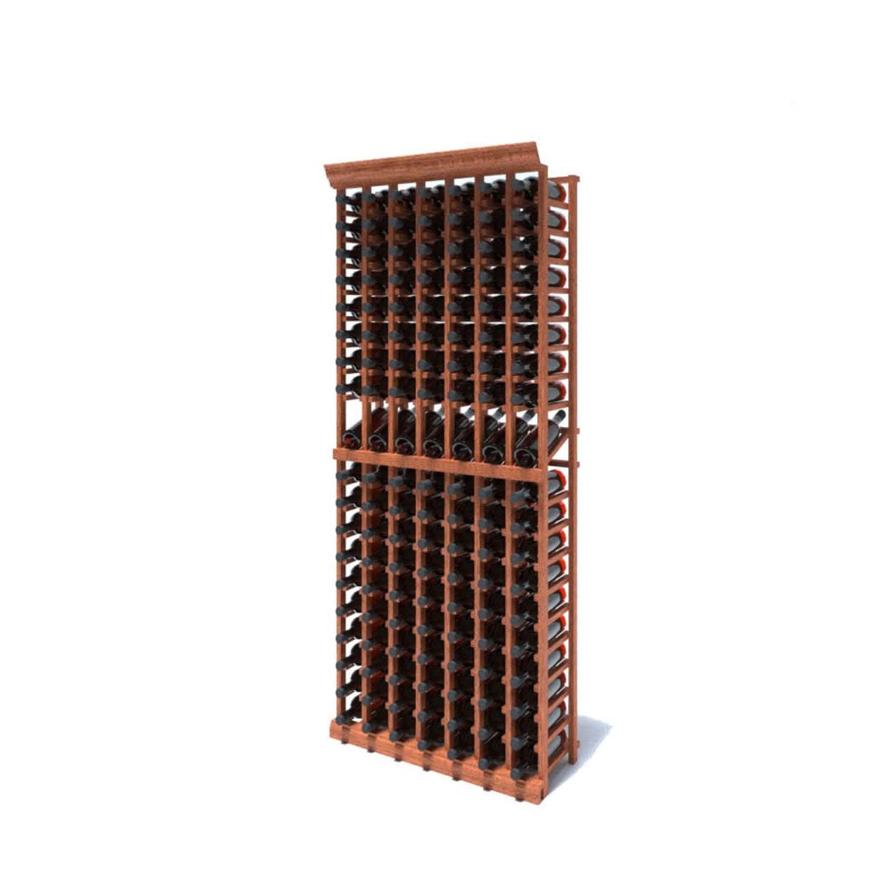 Row Column In Rack 7 Column Wood Wine Rack Kit with Display Row- Holds 133 Bottles – Wine ...