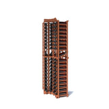Curved Corner 6.5 Foot Tall Wooden Wine Rack Kit Storing 76 Bottles