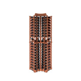 Curved Corner 6.5 Foot Tall Wooden Wine Rack Kit Storing 76 Bottles