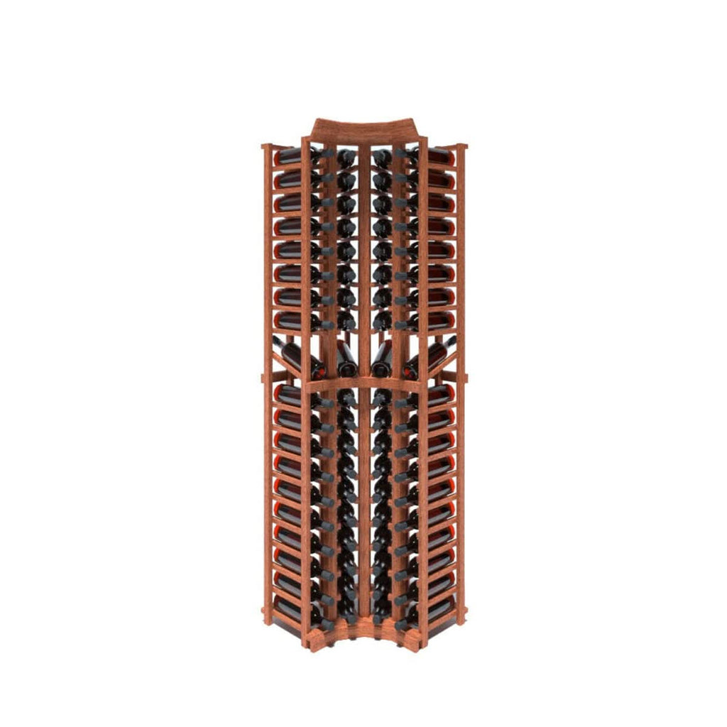 Curved Corner Wood Wine Rack with Display Row- Holds 76 Bottles – Wine ...