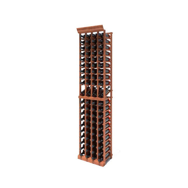 4 Column 7ft Tall Wooden Wine Rack Storing 80 Bottles