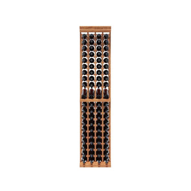 4 Column 7ft Tall Wooden Wine Rack Storing 80 Bottles
