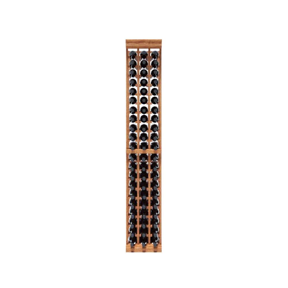 3 Column 7ft Tall Wooden Wine Rack Storing 63 Bottles