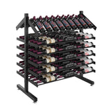 Evolution 108 Bottle Presentation Island Display Rack in Matte Black