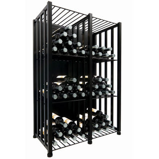 Case & Crate Freestanding Metal Wine Rack Kit- 96 Bottle Capacity