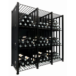 Case & Crate Freestanding Metal Wine Rack Kit- 144 Bottle Capacity