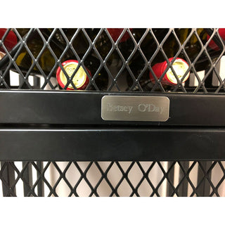 Engraved Label for Case & Crate Freestanding Metal Wine Rack