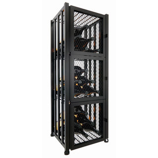 Case & Crate Freestanding Metal Wine Rack Locker- 48 Bottle Capacity