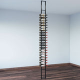 W Series 2 Sided Floating Wine Rack Kit in Matte Black Storing 42 Bottles