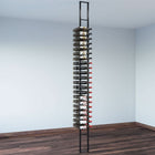 W Series 2 Sided Floating Wine Rack Kit in Matte Black Storing 84 Bottles