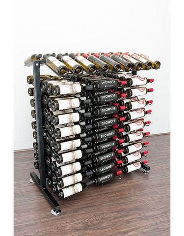 Island Display Double Sided Freestanding Metal Retail Wine Rack