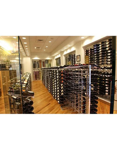 Freestanding Island Display Metal Wine Rack Double Sided