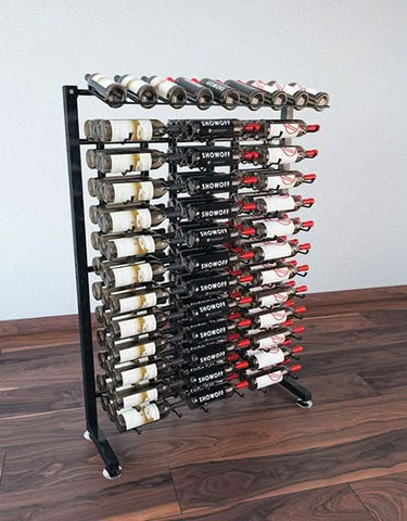 Island Retail Display Wine Rack with Presentation Row