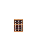 6 Column Wooden Stacked Display Base Wine Rack Cabinet- Stores 30 standard wine bottles