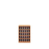 6 Column Wooden Stacked Display Base Wine Rack Cabinet- Stores 30 standard wine bottles