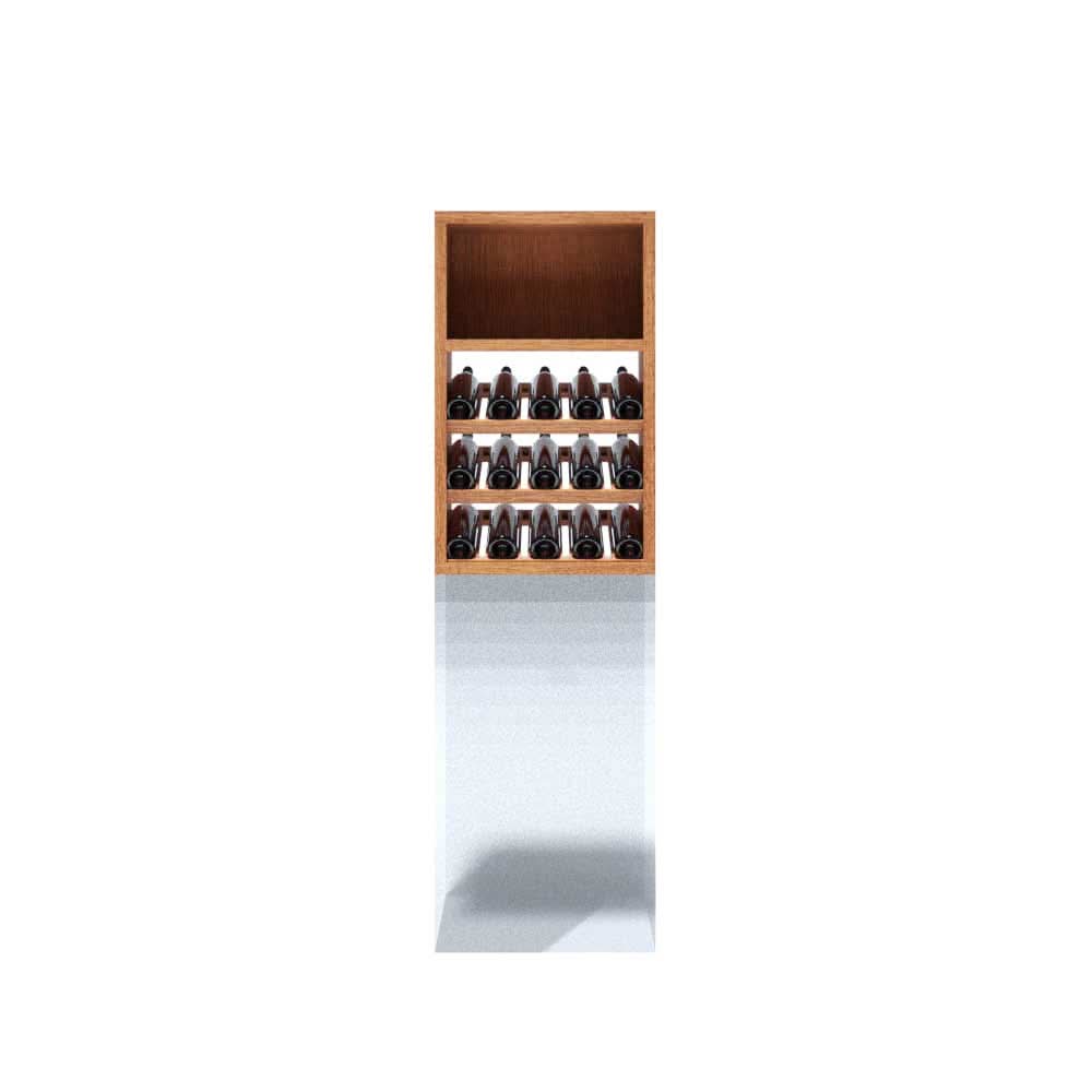 5 Column Upper Stackable Wine Rack - Holds 15 Bottles | WineRacks.com ...
