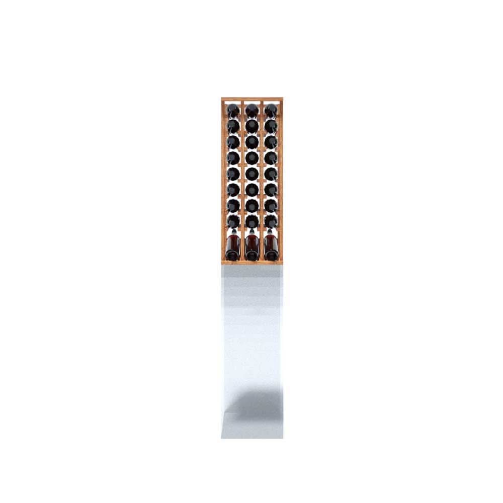 3 Column Wooden Upper Wine Rack Cabinet- Stores 27 standard wine bottles with a display row