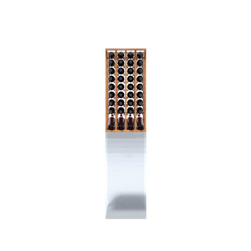 4 Column Wooden Upper Wine Rack Cabinet- Stores 36 standard wine bottles with a display row