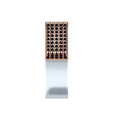 5 Column Wooden Upper Wine Rack Cabinet- Stores 45 standard wine bottles with a display row