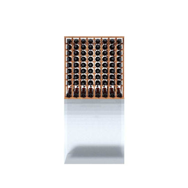 8 Column Wooden Upper Wine Rack Cabinet- Stores 72 standard wine bottles with a display row