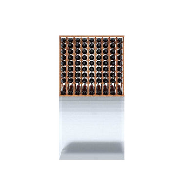 9 Column Wooden Upper Wine Rack Cabinet- Stores 81 standard wine bottles with a display row