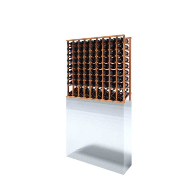 9 Column Wooden Upper Wine Rack Cabinet- Stores 81 standard wine bottles with a display row