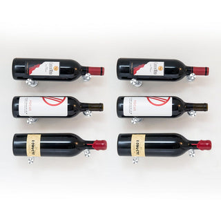 Vino Pins Designer Kit For 6 Wine Bottles in Milled Aluminum