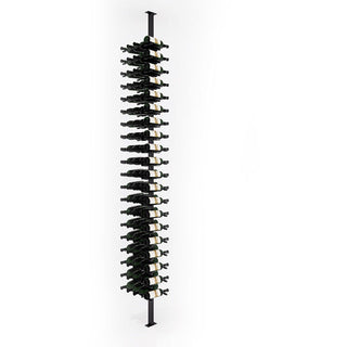 Vino Pin Single Triple Floor-to-Ceiling Kit in Gloss Black Storing 80 Bottles
